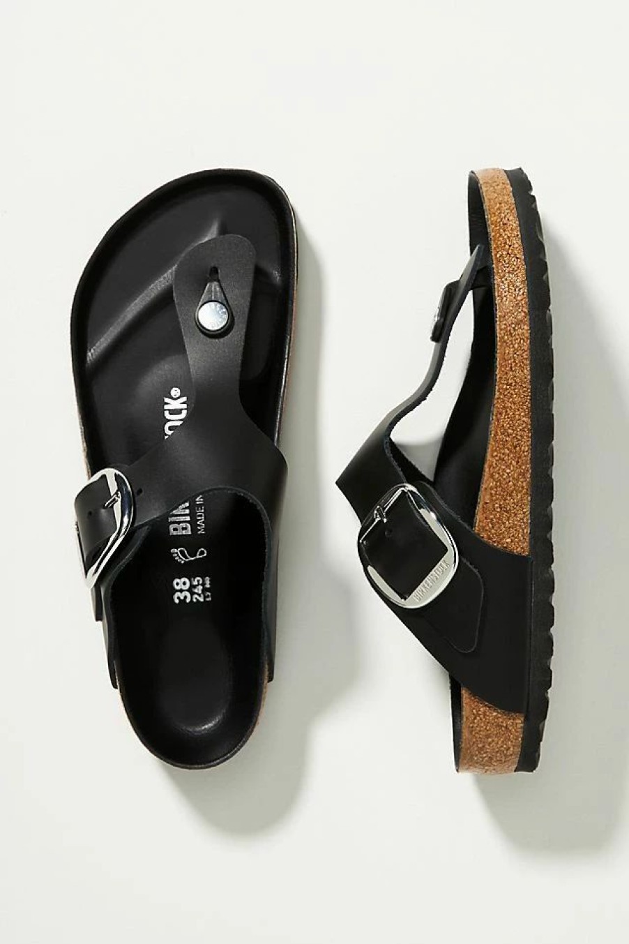 * Promo Birkenstock Gizeh Big Buckle Sandals Black | Resort & Vacation Sandals