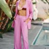 * Cheap Stateside Satin Pants Pink | Beach Bottoms