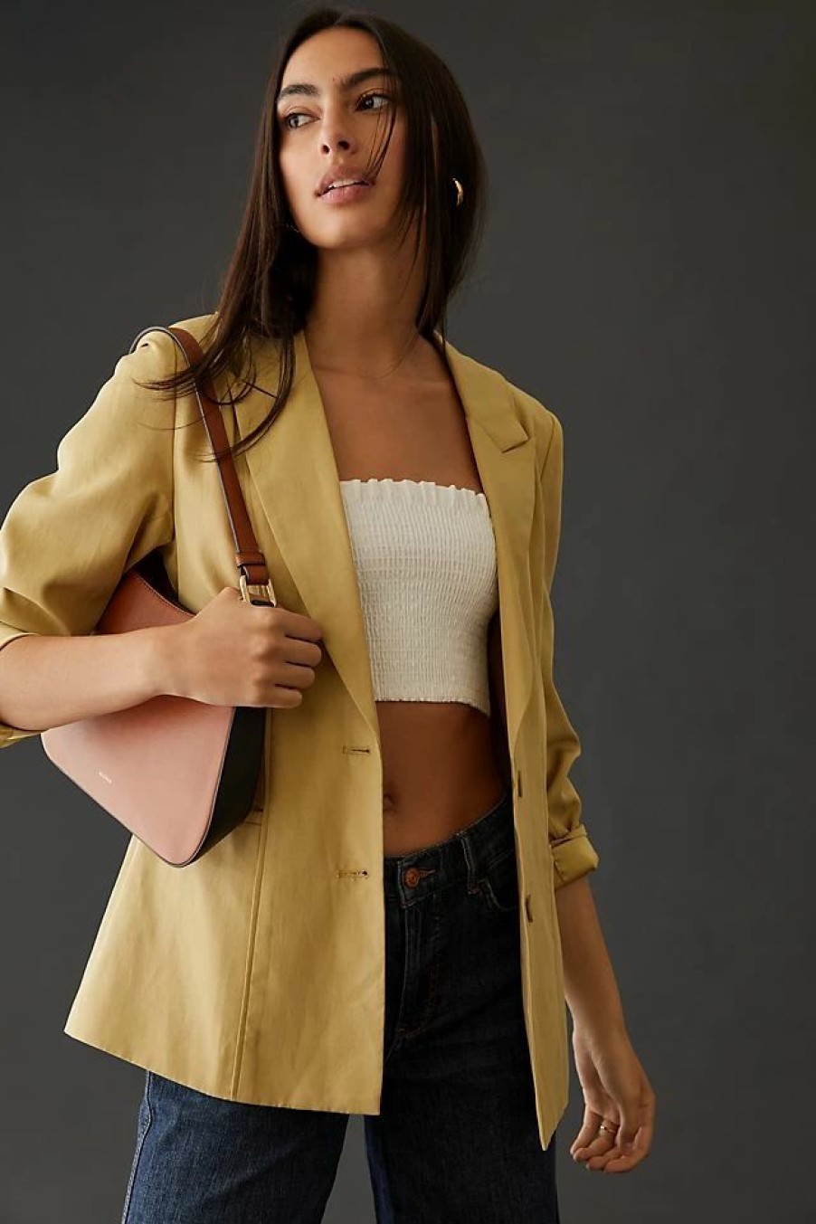 * Hot Sale Mon Renn Leone Blazer Khaki | Blazers