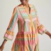 * Coupon Devotion Twins Embroidered Ella Tunic Dress Coral | Vacation Dresses