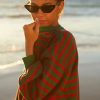 * Best Sale Beach Riot Ava Holiday Glitter Stripe Sweater Dark Red | Cover-Ups