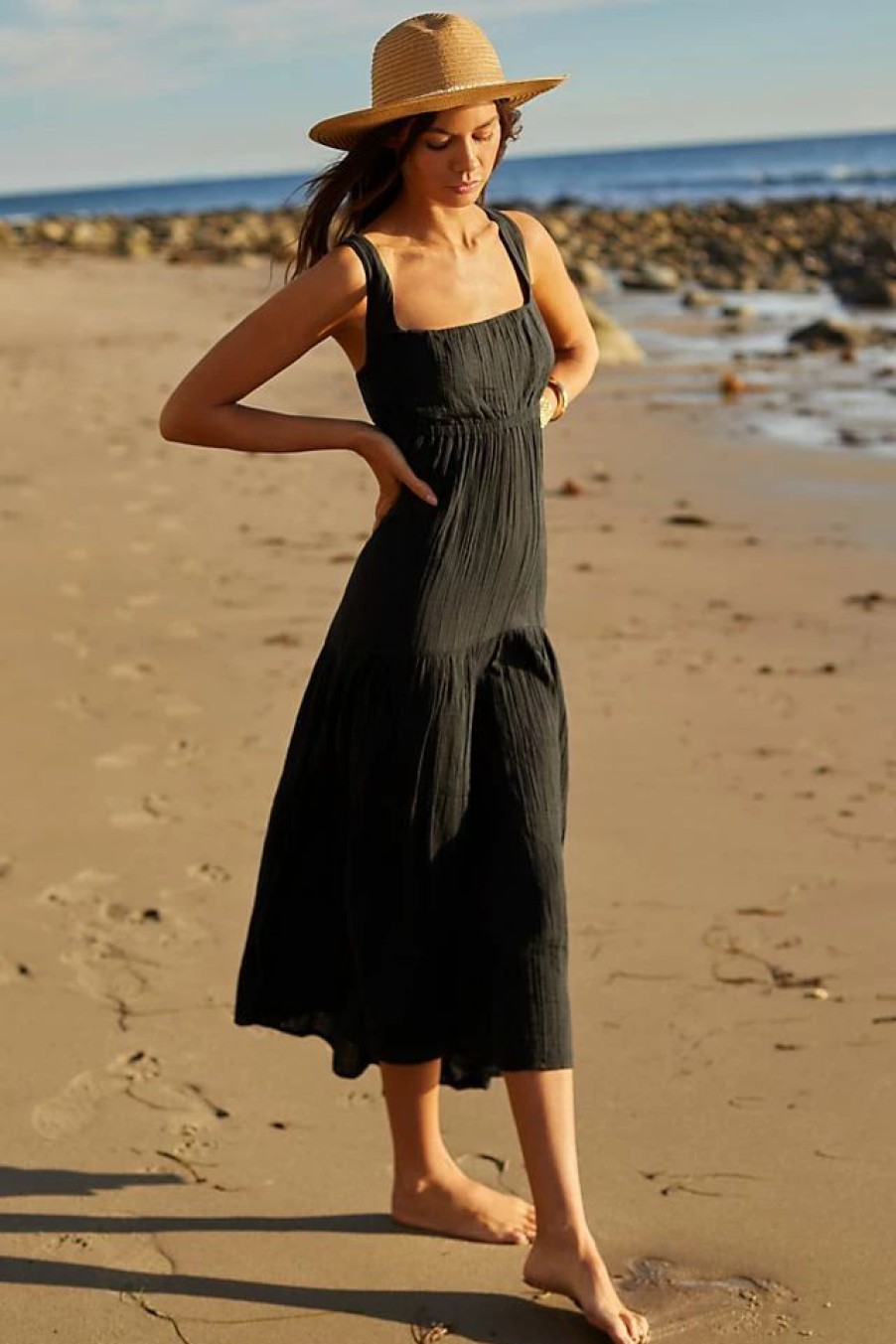 * Wholesale By Anthropologie Tiered Dress Black | Vacation Dresses