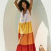 * Outlet By Anthropologie Colorblock Maxi Dress Orange Motif | Cover-Ups