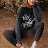 * Best Sale Spiritual Gangster Guide The Way Relaxed Savasana Sweater Carbon | Tops & Tees