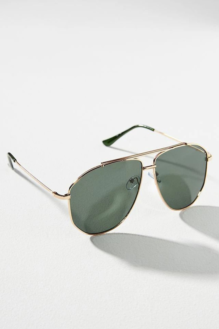 * Discount By Anthropologie Metal Aviator Sunglasses Green | Sunglasses