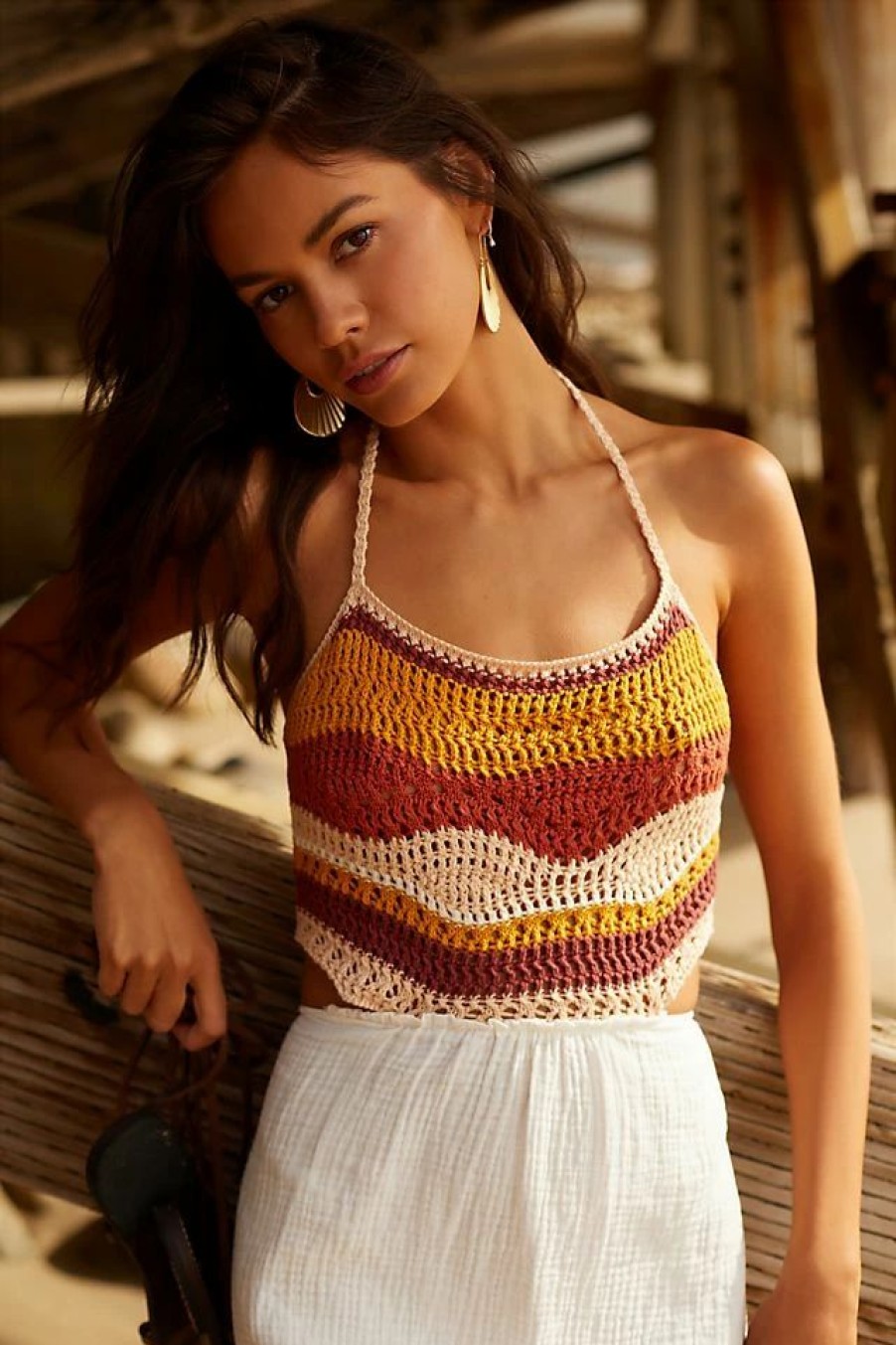 * Hot Sale By Anthropologie Crochet Mini Dress White | Cover-Ups