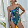 * Coupon Farm Rio Tassel Tie One-Piece Swimsuit Blue Motif | Swimwear