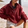 * Budget Free People Movement Nantucket Fleece Pullover Crimson | Tops & Tees