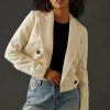 * New Maeve Cropped Double-Breasted Jacket White | Blazers