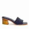 * Best Pirce Bernardo Bethesda Heels Navy | Resort & Vacation Sandals