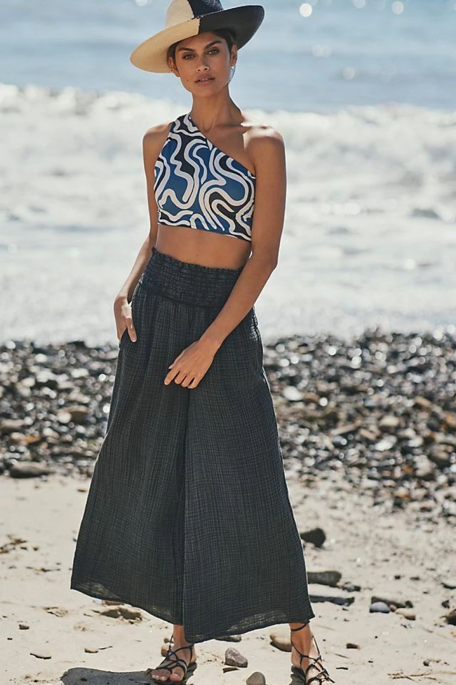 * Cheapest By Anthropologie The Aster Pants Black | Beach Bottoms