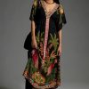 * Best Deal Farm Rio Farm X Anthropologie Printed V-Neck Maxi Dress Black Motif | Vacation Dresses