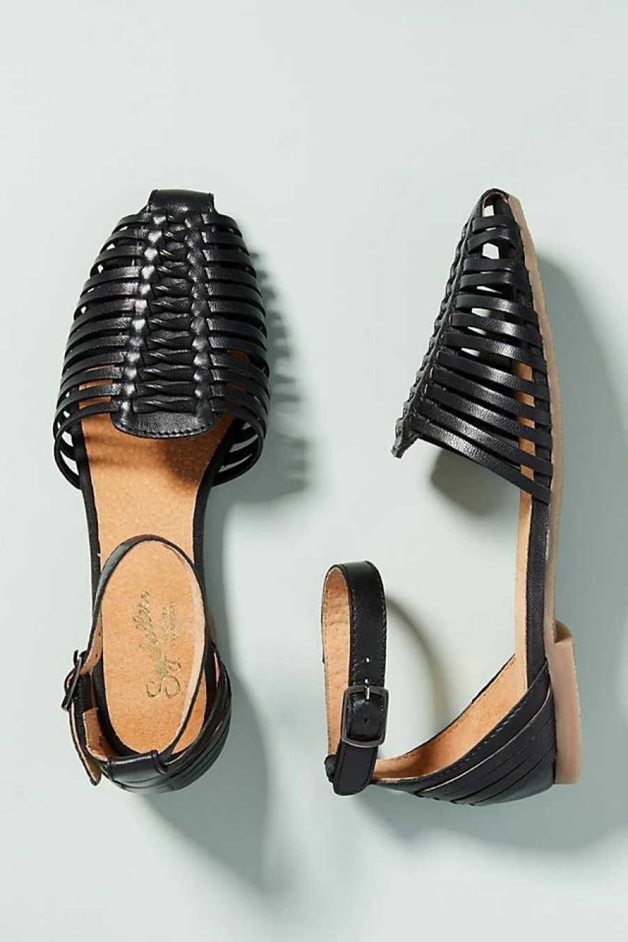 * Best Pirce Seychelles Bits N' Pieces Woven Flats Black | Resort & Vacation Sandals