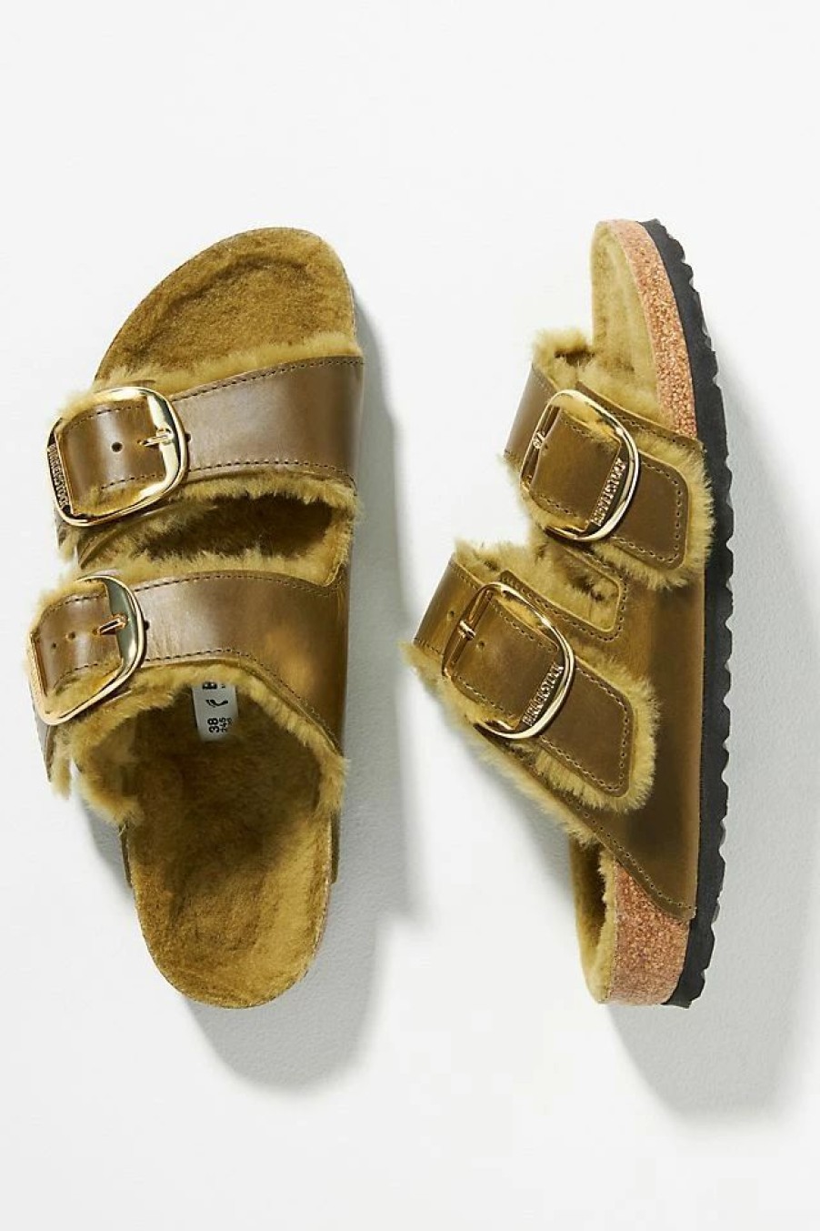 * Best Sale Birkenstock Arizona Big Buckle Shearling Sandals Navy | Resort & Vacation Sandals