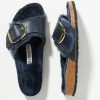 * Best Deal Birkenstock Madrid Big Buckle Shearling Sandals Khaki | Resort & Vacation Sandals