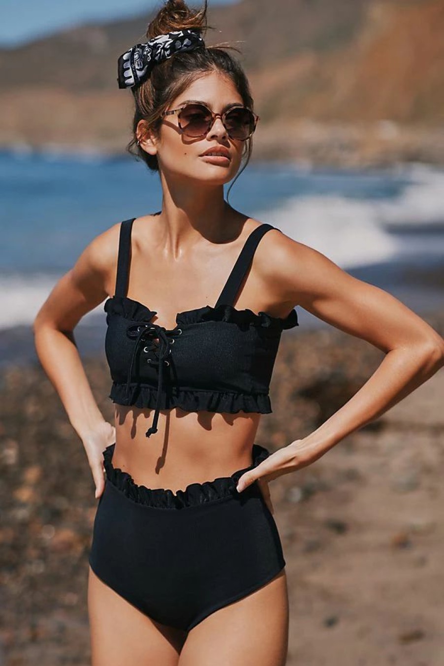 * Discount Citrine Swim Citrine Alice Bikini Bottom Black | Swimwear