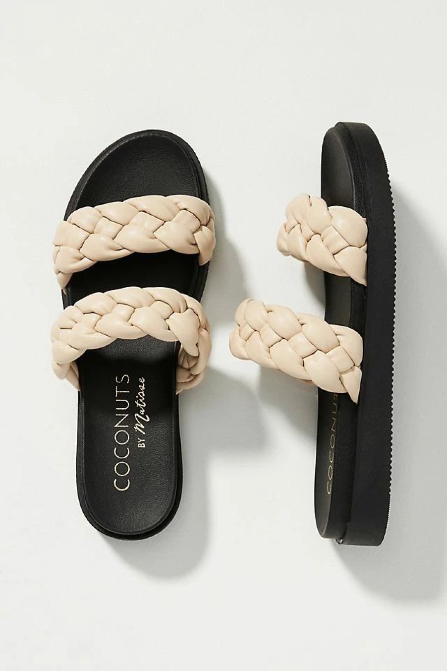 * Best Deal Coconuts By Matisse Maisy Braided Slide Sandals Ivory | Resort & Vacation Sandals