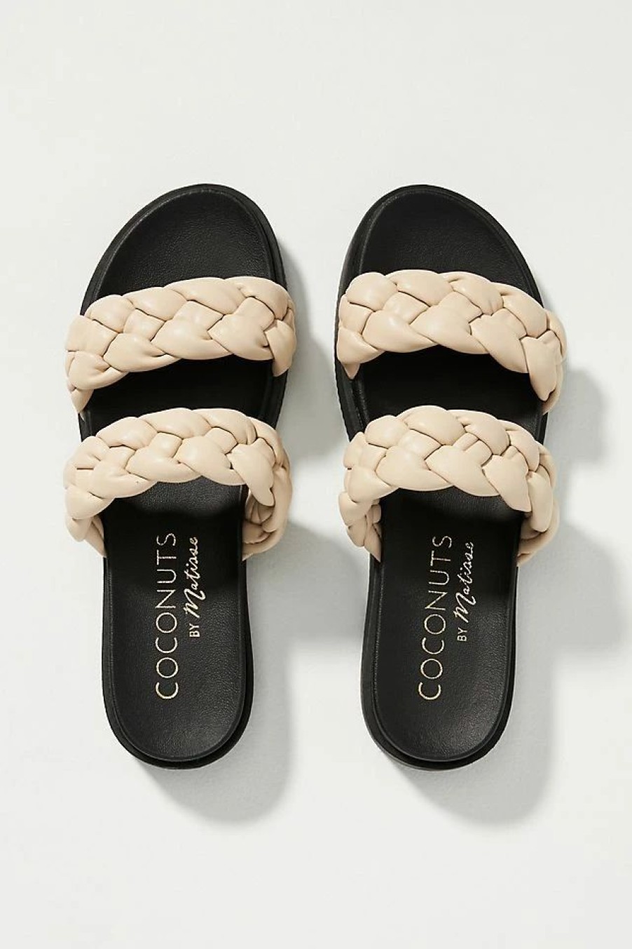 * Best Deal Coconuts By Matisse Maisy Braided Slide Sandals Ivory | Resort & Vacation Sandals