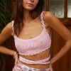 * Best Pirce Agua Bendita Albany Crop Tank Pink | Cover-Ups