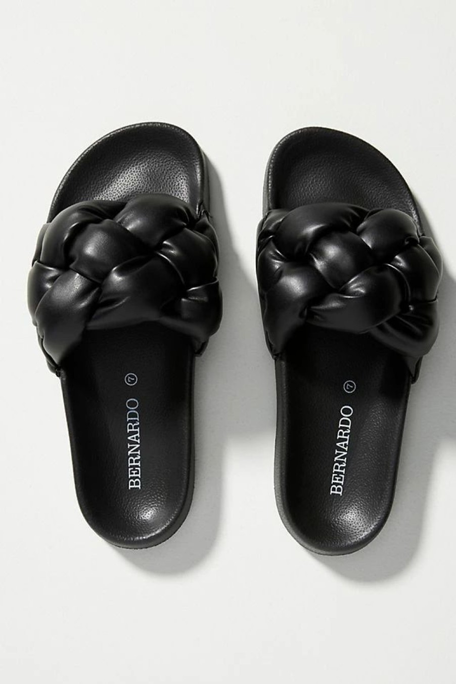 * Brand New Bernardo Rylee Puffy Slides Black | Resort & Vacation Sandals