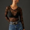 * Hot Sale By Anthropologie Lace Bodysuit Black | Bodysuits