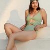 * Best Reviews Of Malai Willowing Green Thea One-Piece Swimsuit Guacamole | Swimwear