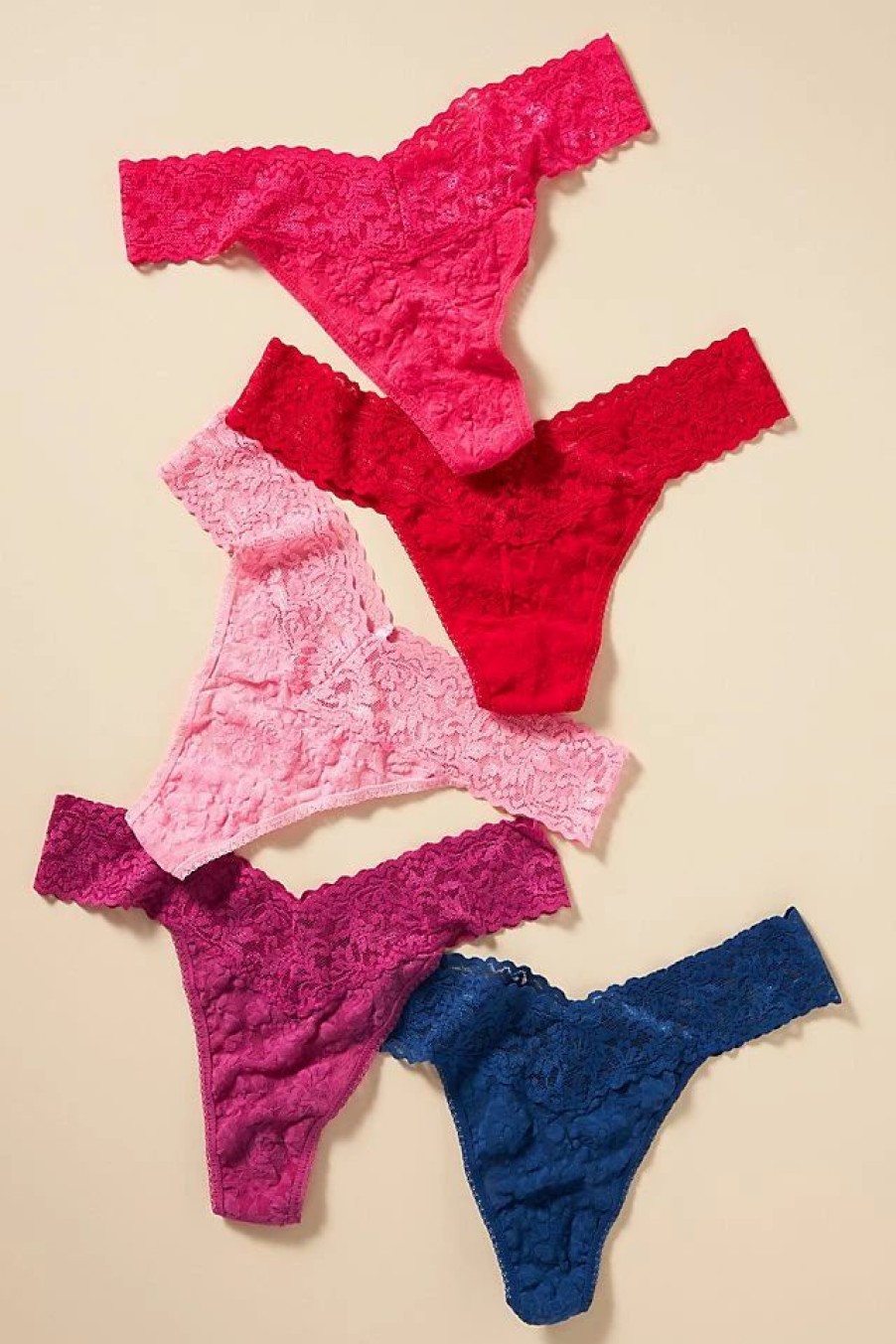 * Discount Hanky Panky Original Rise Thong, Set Of 5 Raspberry | Panties