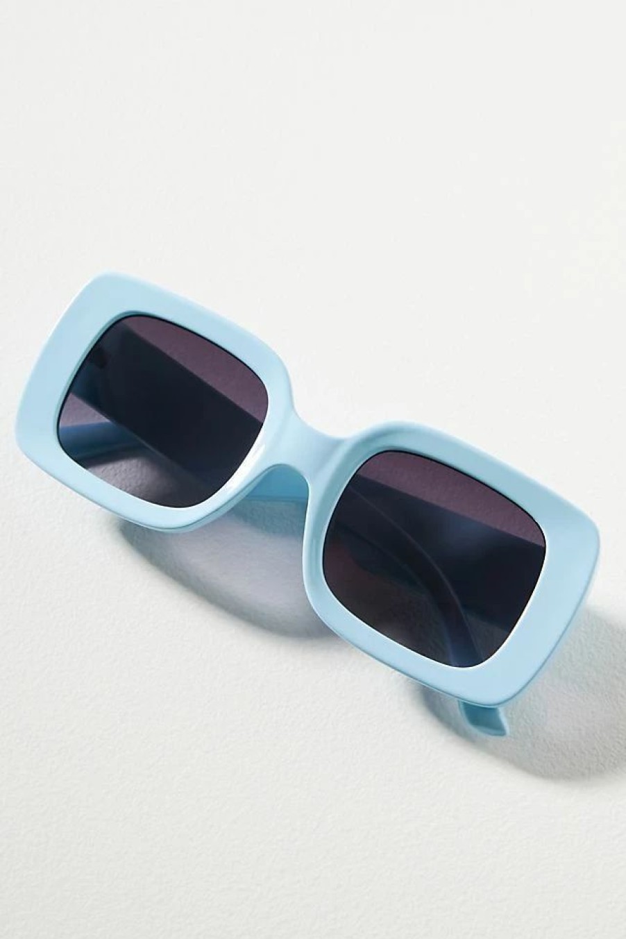 * New By Anthropologie Beveled Rectangular Sunglasses Light Blue | Sunglasses