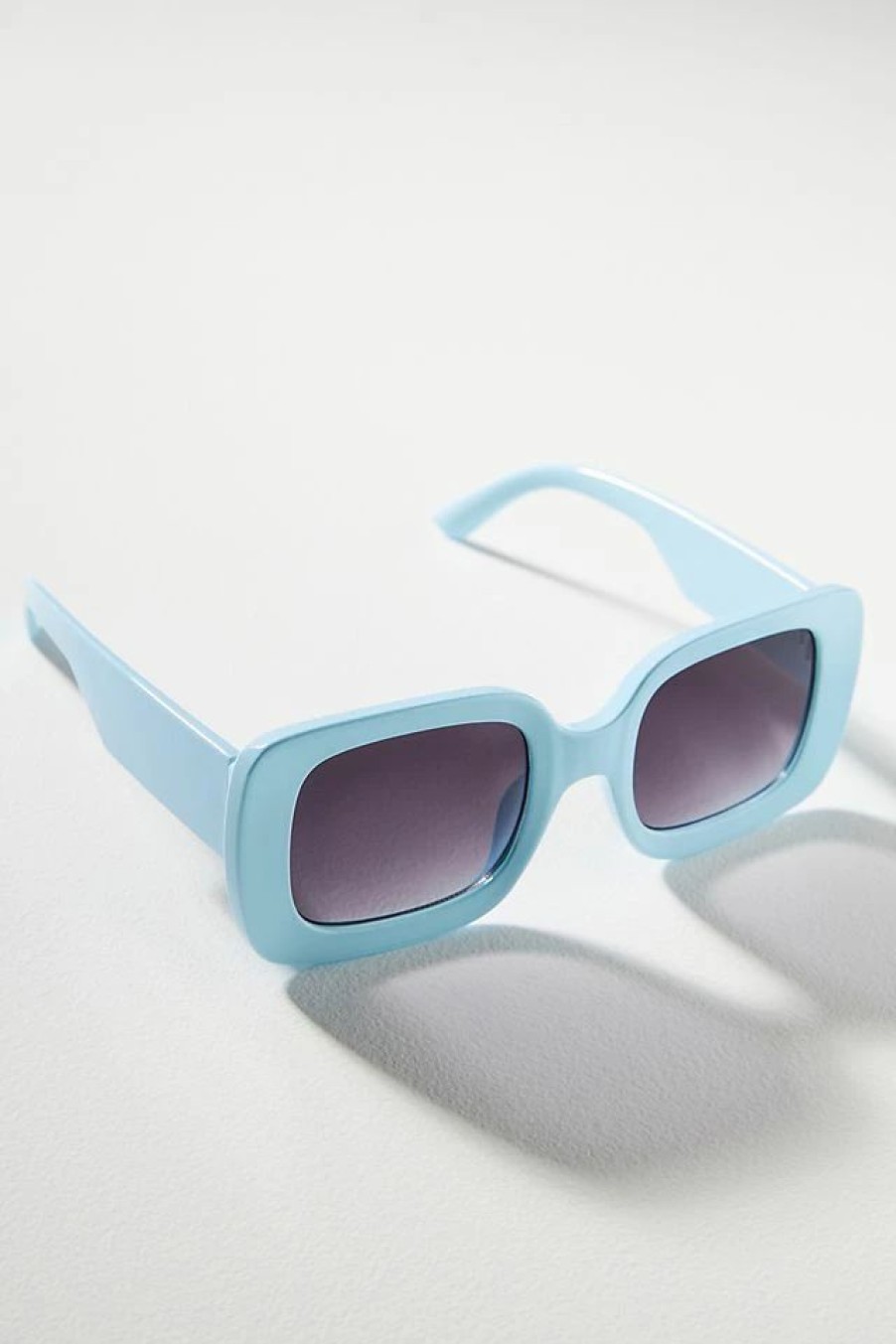 * New By Anthropologie Beveled Rectangular Sunglasses Light Blue | Sunglasses