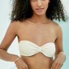 * Best Sale Patbo Knit-Bandeau Bikini Top White | Swimwear