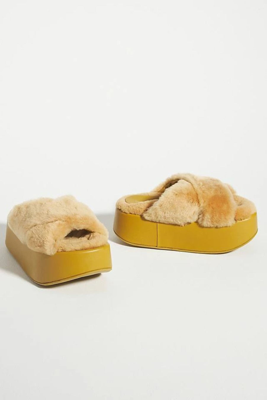 * Budget Paloma Barcelo Kai Platform Sandals Dark Yellow | Resort & Vacation Sandals