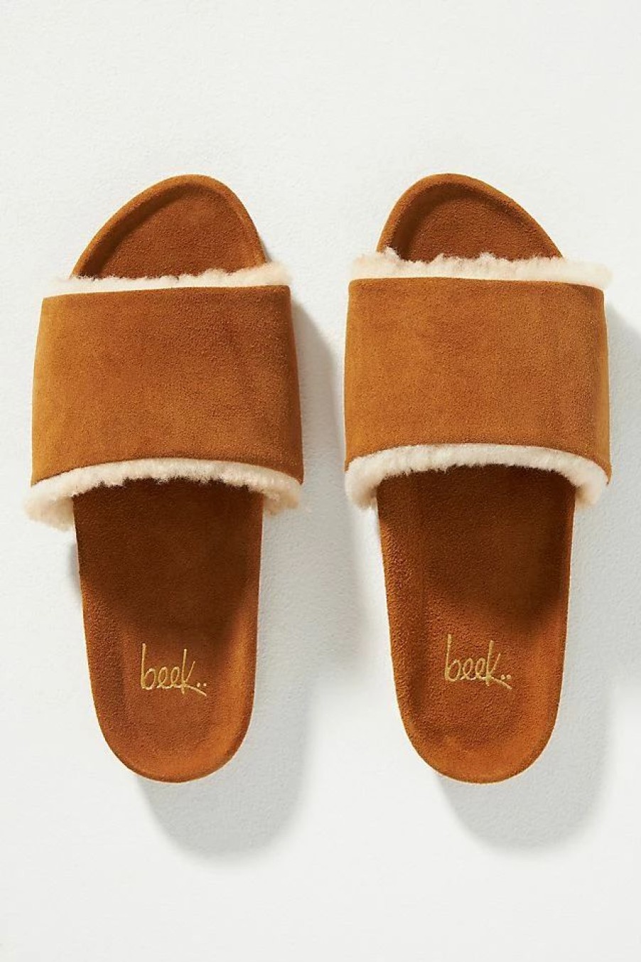 * Best Sale Beek Gallito Shearling Sandals Honey | Resort & Vacation Sandals