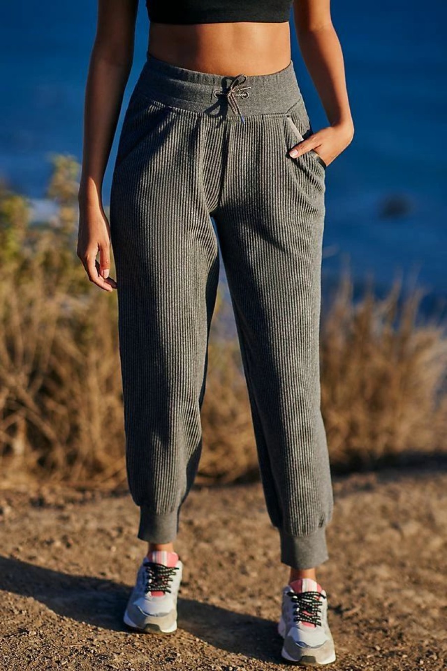 * Discount Varley Ascot Sweatpants Charcoal Marl | Leggings & Bottoms