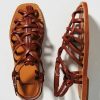 * Brand New Larroude Larroude Helen Flats Brown | Resort & Vacation Sandals