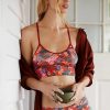 * Deals By Anthropologie Jenny Printed Seamless T-Back Bralette Bright Red | Bras & Bralettes