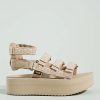 * Deals Teva Mevia Platform Sandals Neutral | Resort & Vacation Sandals