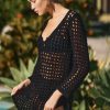 * Cheapest By Anthropologie Crochet Cover-Up Dress Black | Cover-Ups