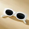 * Promo By Anthropologie Oval Sunglasses White | Sunglasses