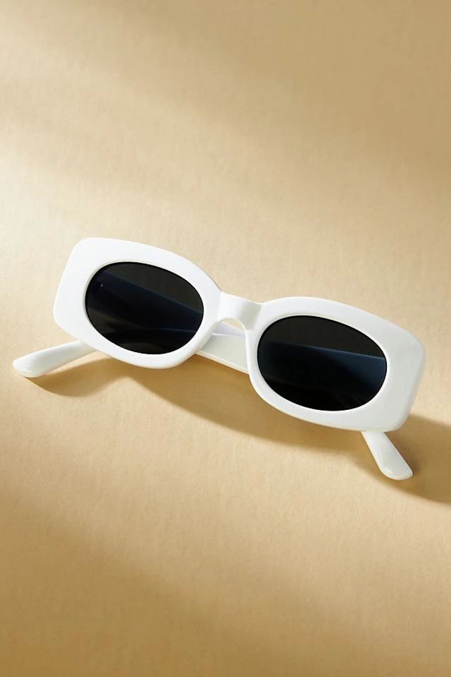 * Promo By Anthropologie Oval Sunglasses White | Sunglasses