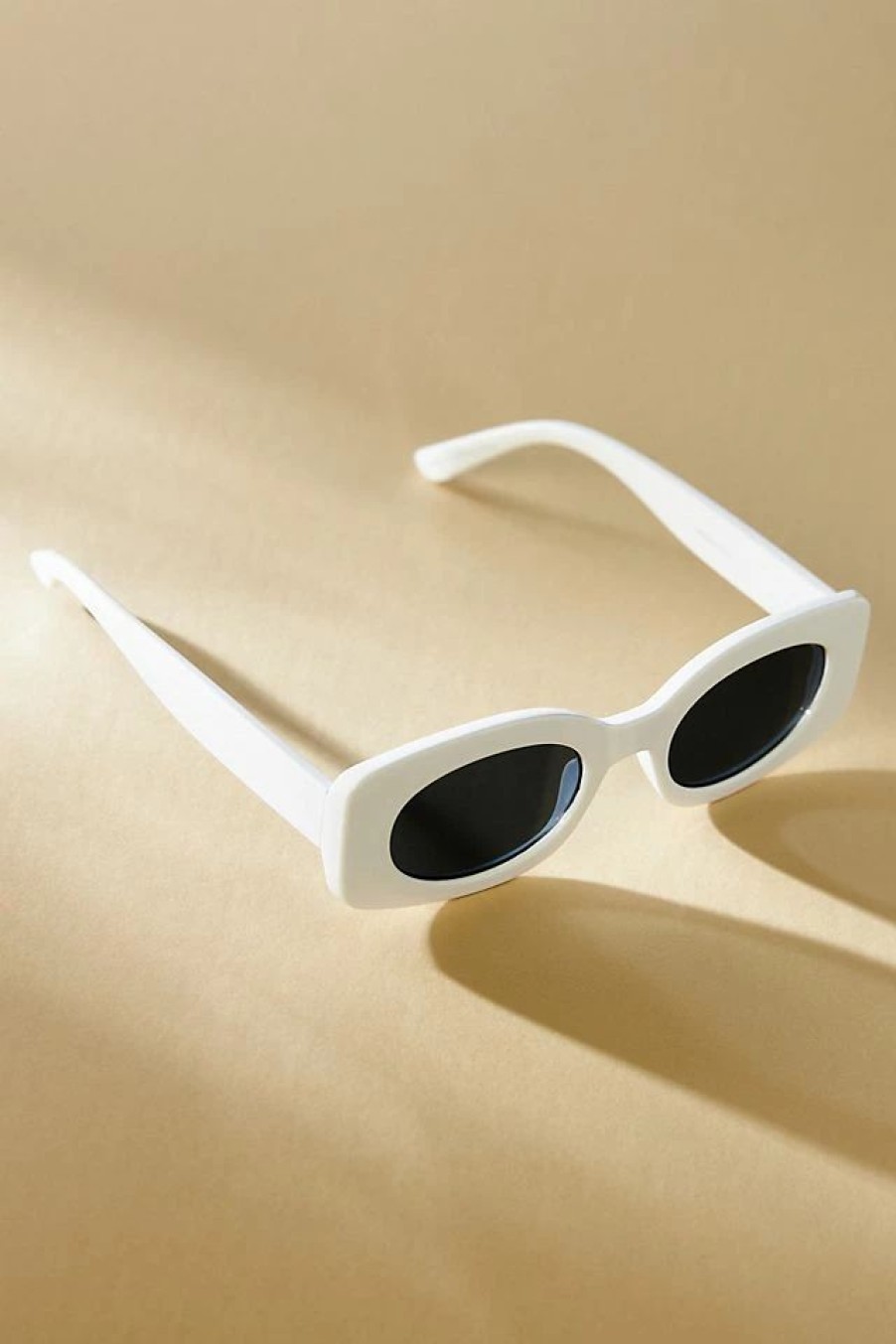 * Promo By Anthropologie Oval Sunglasses White | Sunglasses