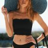 * Discount By Anthropologie Smocked Hipster Bikini Bottoms Black | Swimwear