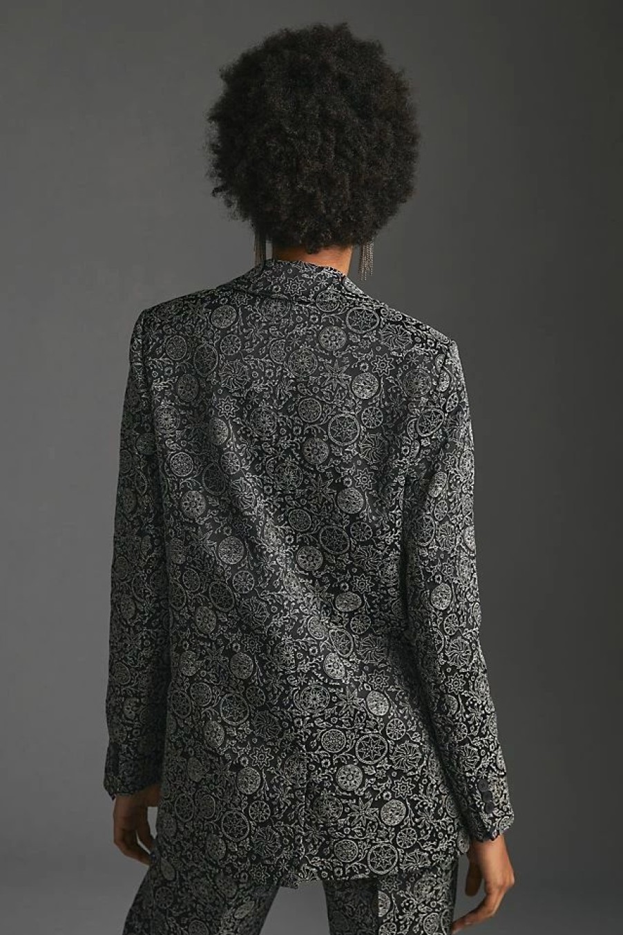 * Top 10 Scotch & Soda Planetary Icons Jacquard Blazer Dark Grey | Blazers