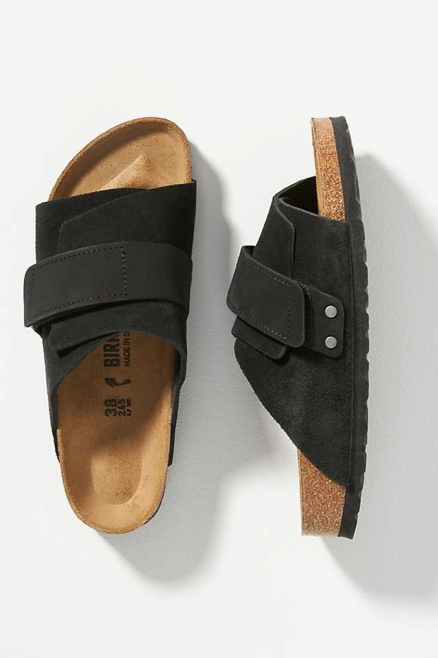 * Buy Birkenstock Kyoto Suede Sandals Black | Resort & Vacation Sandals