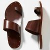 * Outlet Beek Finch Toe-Loop Sandals Chocolate | Resort & Vacation Sandals