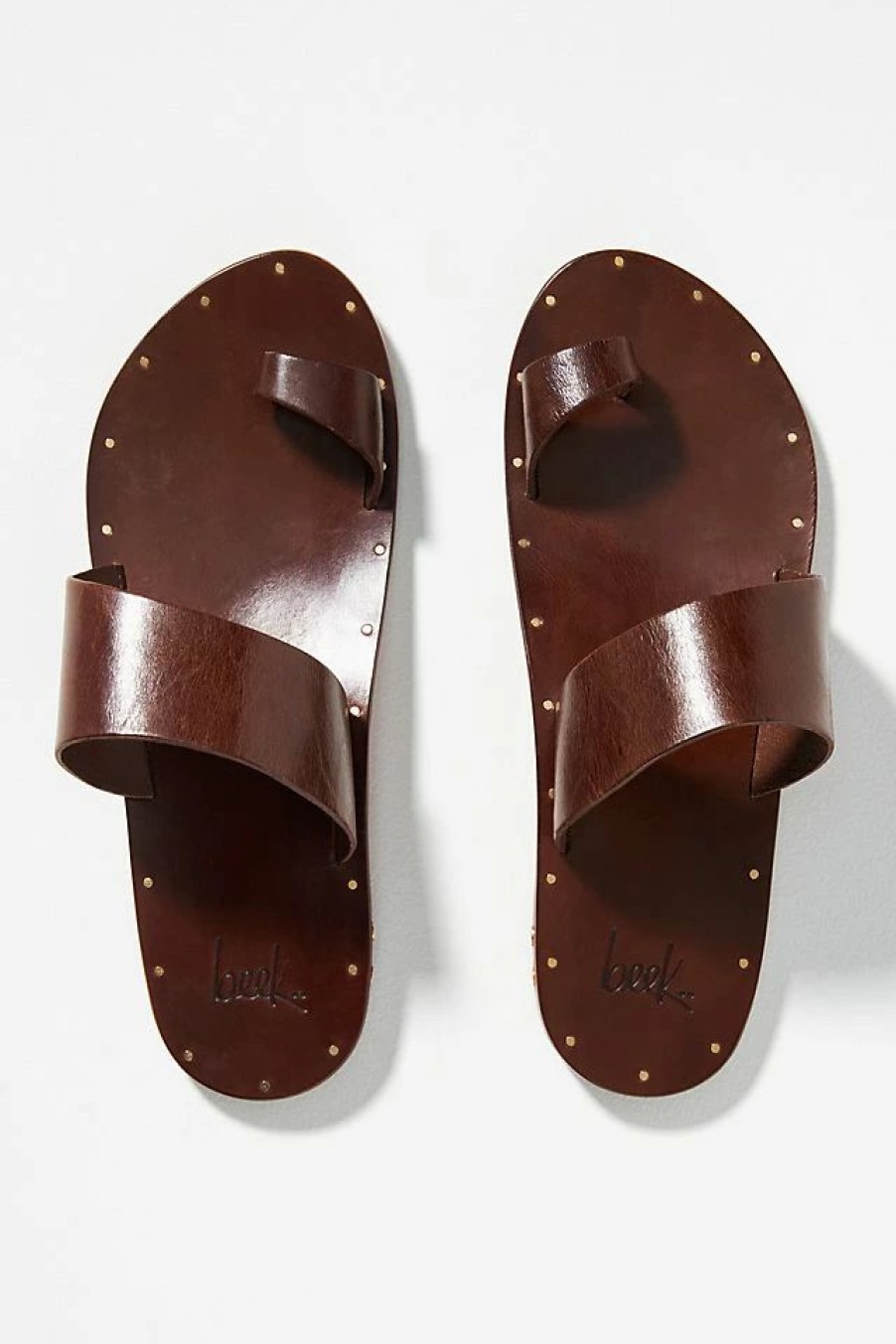 * Outlet Beek Finch Toe-Loop Sandals Chocolate | Resort & Vacation Sandals