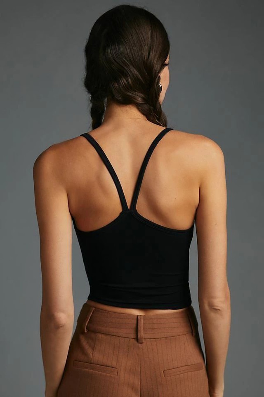 * Cheapest By Anthropologie Seamless Triangle Racerback Tank Black | Bras & Bralettes