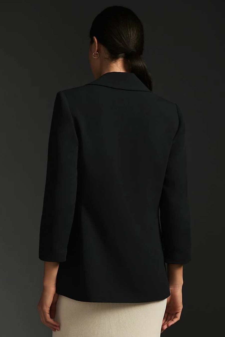 * Best Sale Maeve Roll-Sleeve Blazer Black | Blazers