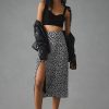 * Wholesale Maeve Slim Side-Slit Midi Skirt Black Motif | Beach Bottoms