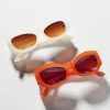 * Cheapest By Anthropologie Chunky Angular Sunglasses Orange | Sunglasses