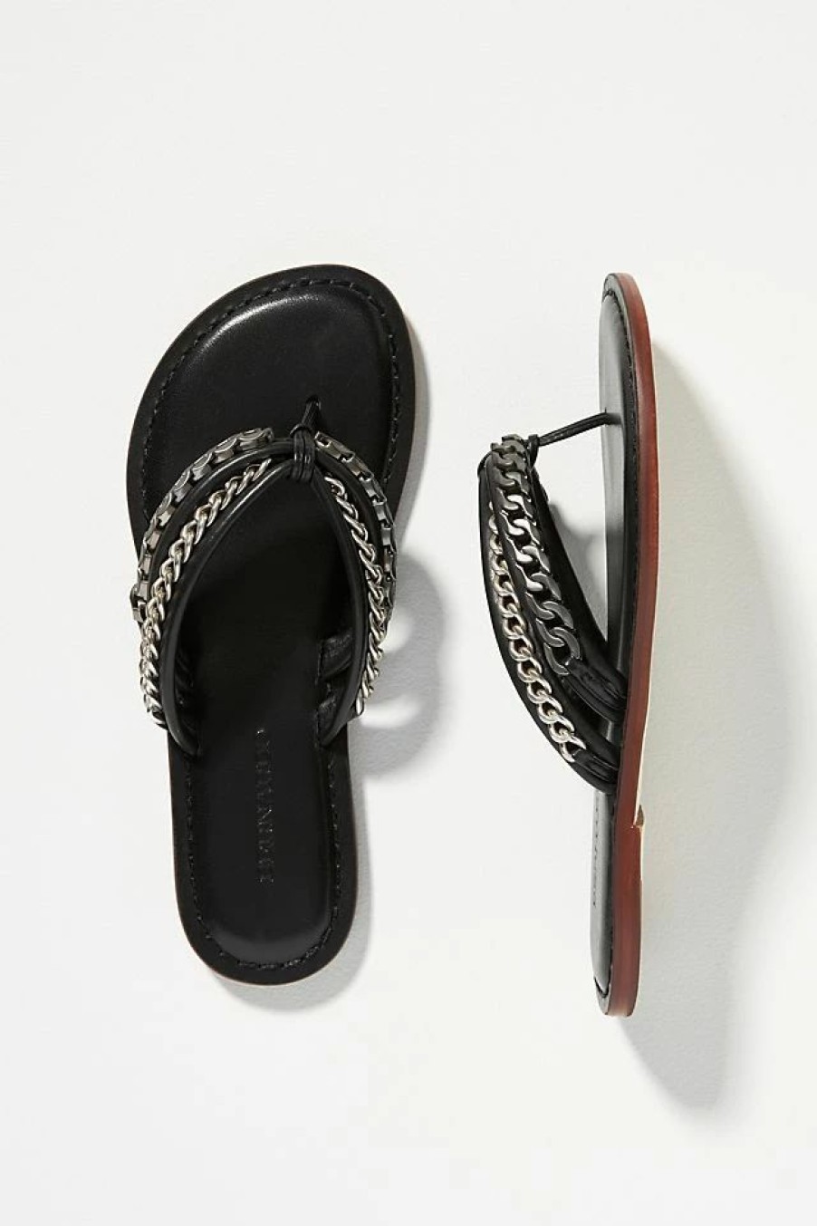 * Outlet Bernardo Miami Chain Sandals Black | Resort & Vacation Sandals